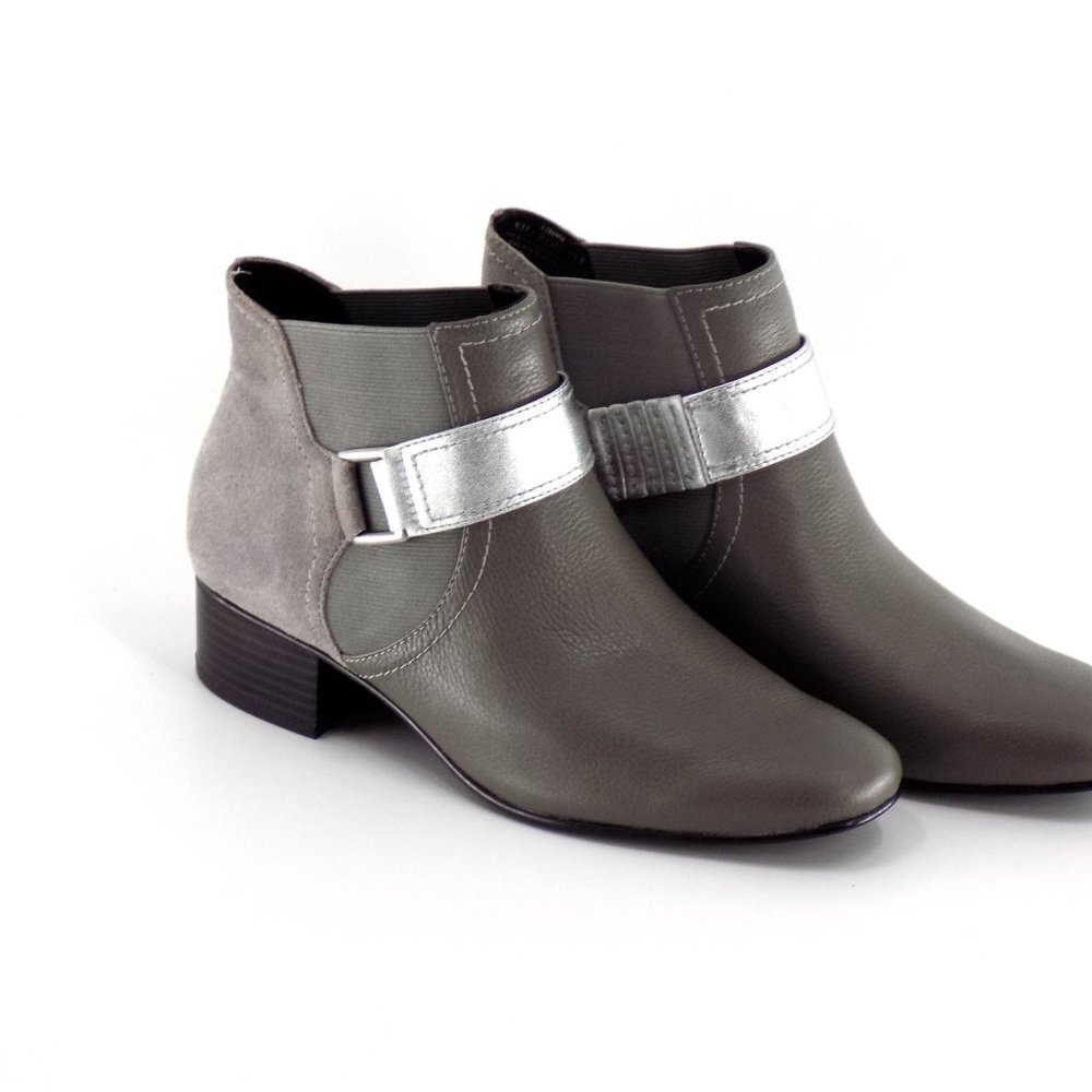 LOGO by Lori Goldstein Silver and Gray Ankle Boots - Picture 9 of 13
